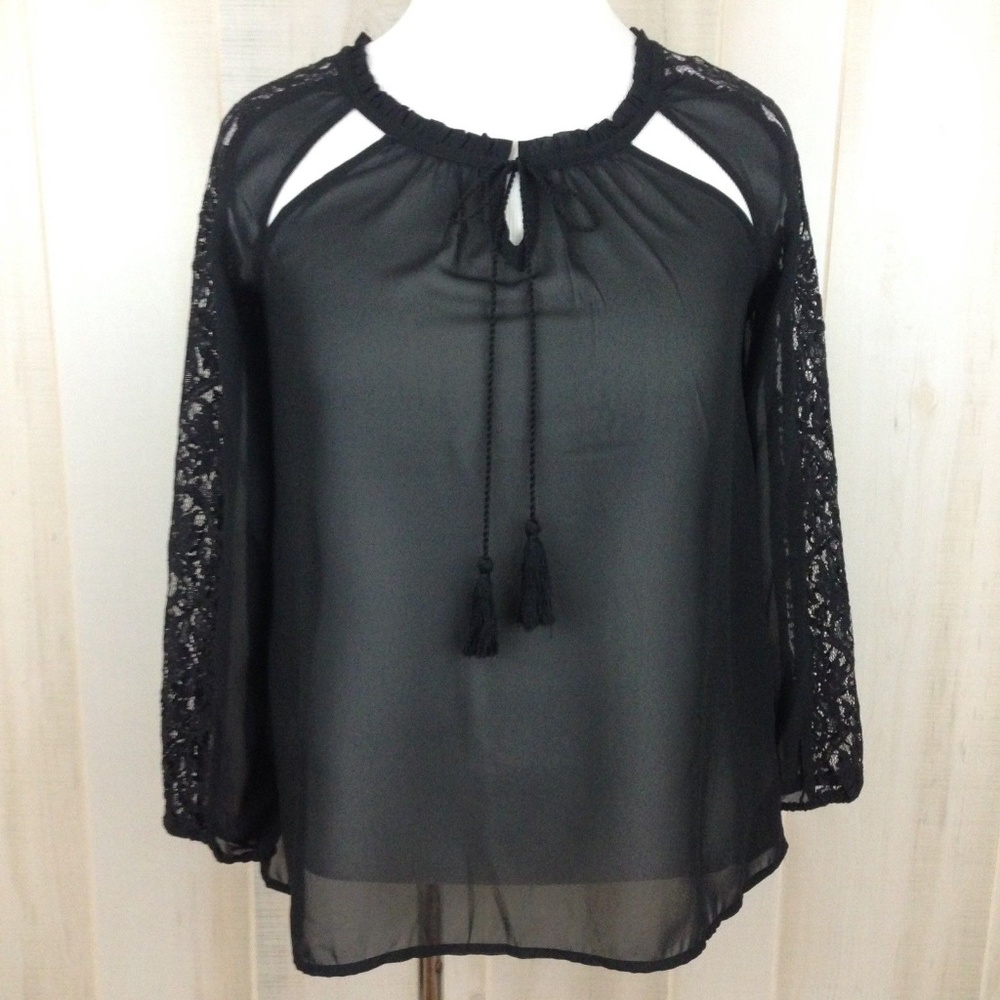 Jessica Simpson Semi-sheer Top Cut-outs Sz. Small